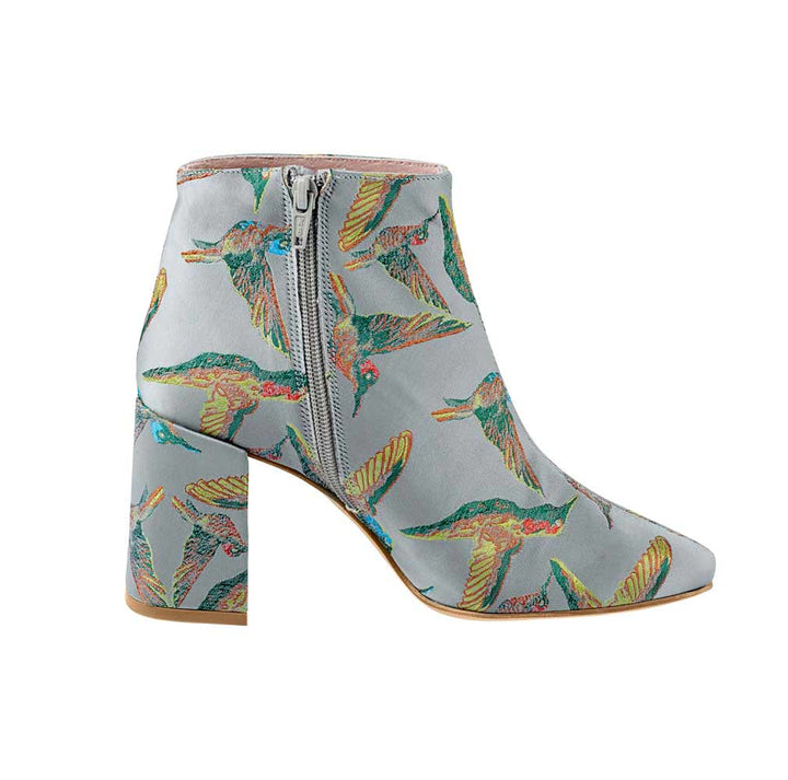 Heine Damen Stiefelette, grau-bunt