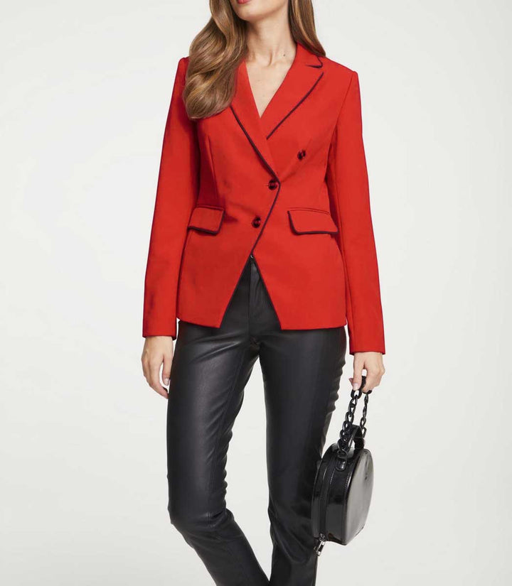 HEINE Damen Blazer, rot-schwarz