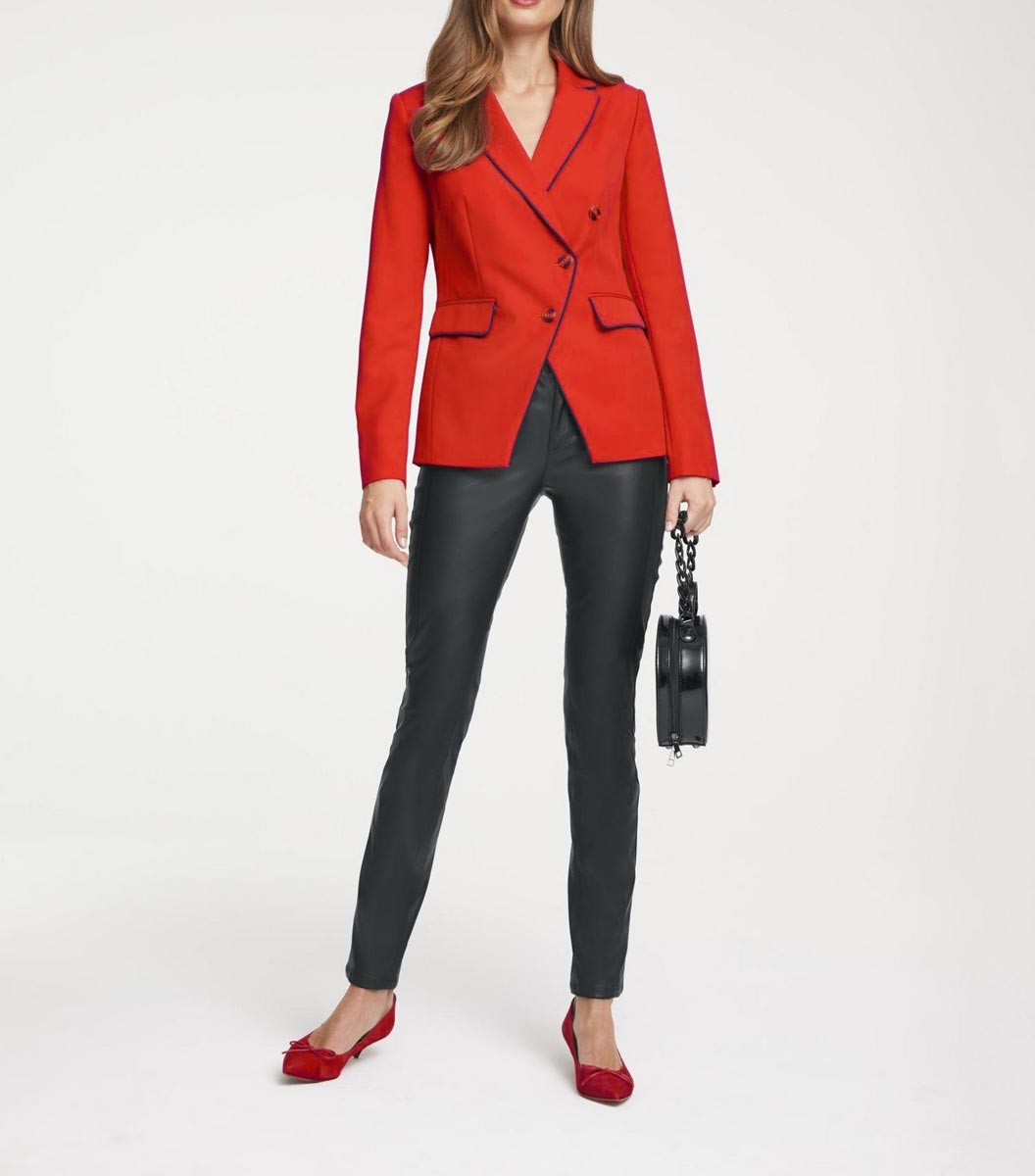 HEINE Damen Blazer, rot-schwarz