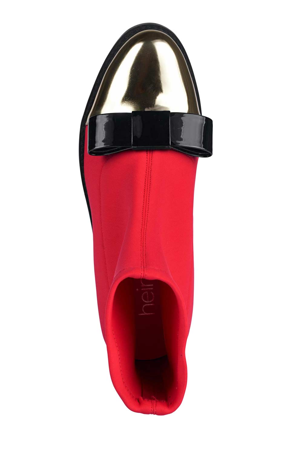 Heine Damen Stretch-Stiefelette, rot-goldfarben