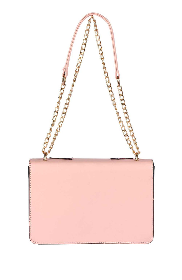 Sweet Deluxe Damen Marken-Handtasche mit Patches, rosé