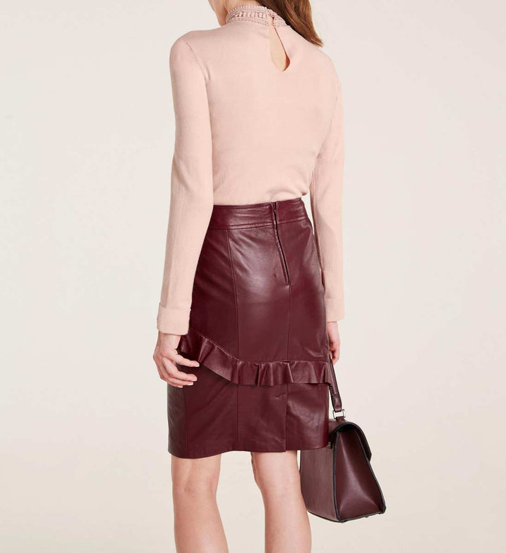 HEINE Damen Pullover m. Spitze, rosè