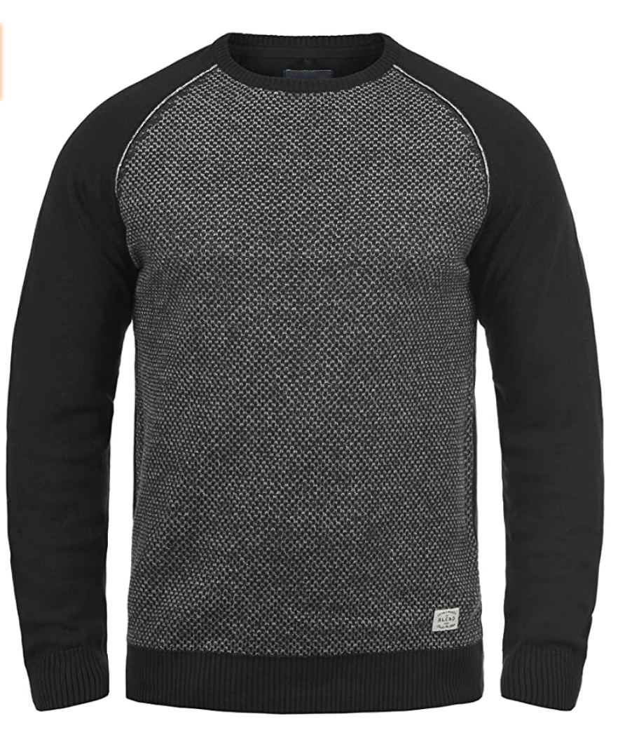 Blend Gajus Herren Strickpullover Feinstrick Pullover mit Rundhalsausschnitt