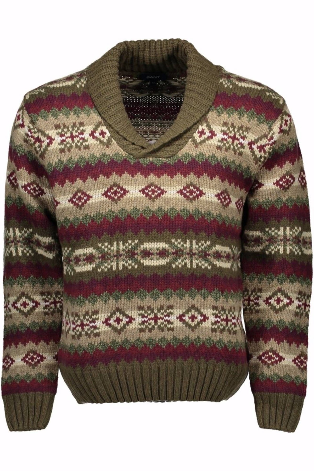 GANT Herren Wollpullover mit langen Ärmeln, bunt