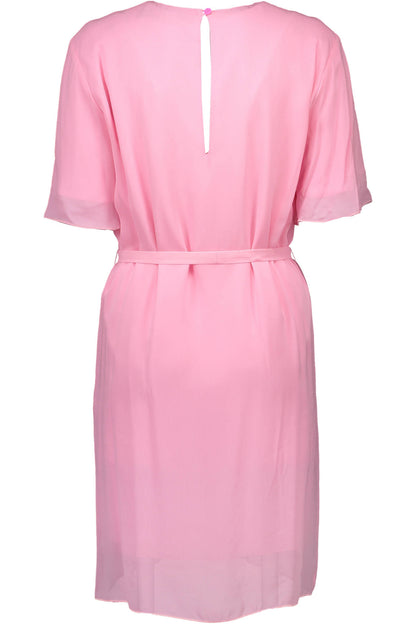 LOVE MOSCHINO Damen Kleid kurzes Sommerkleid Freizeitkleid Tunika mit Rundhalsausschnitt, Kurzarm