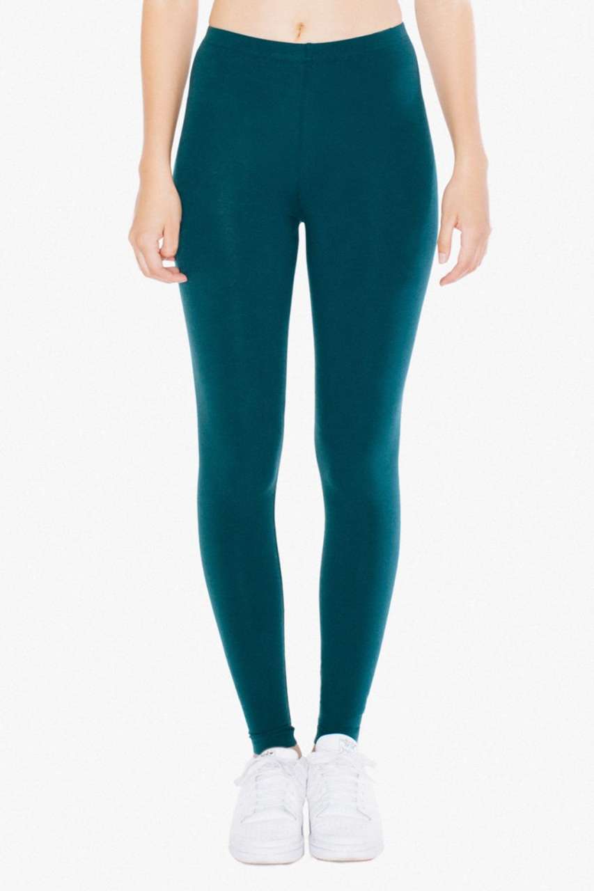 American Apparel Damen Leggings Leggins lang Baumwolle blickdicht