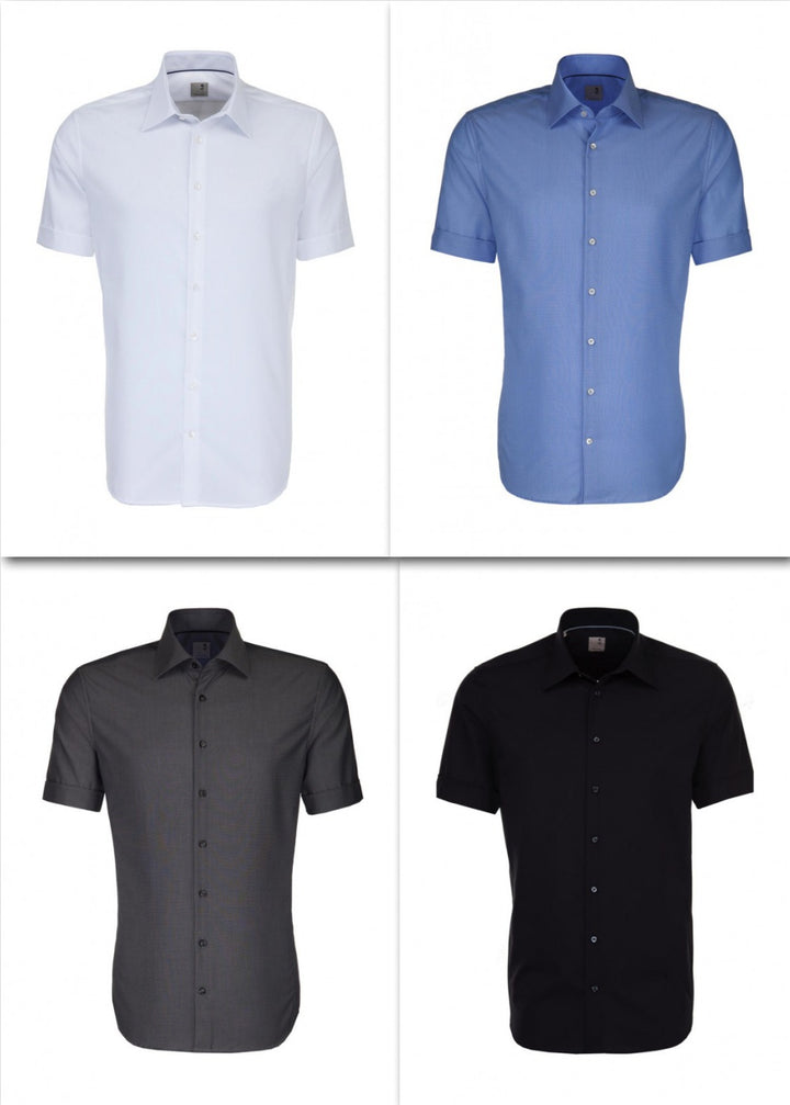Seidensticker Tailored Fit Herren Marken Kurzarm Hemd