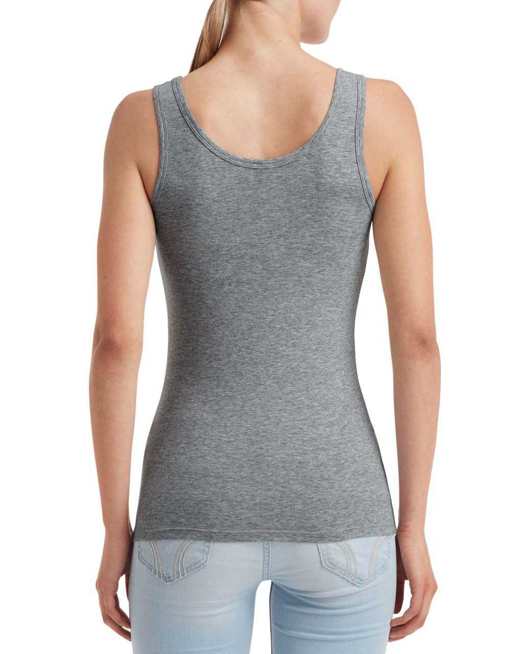 Anvil Damen Tank Top Longshirt Slim Fit Stretch T-Shirt Unterhemd Gym