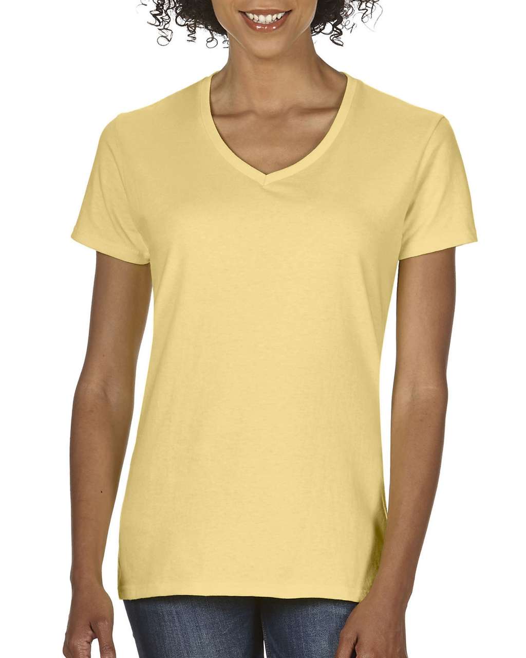 Comfort Colors Damen T-Shirt V-Neck V-Ausschnitt Baumwolle Shirt
