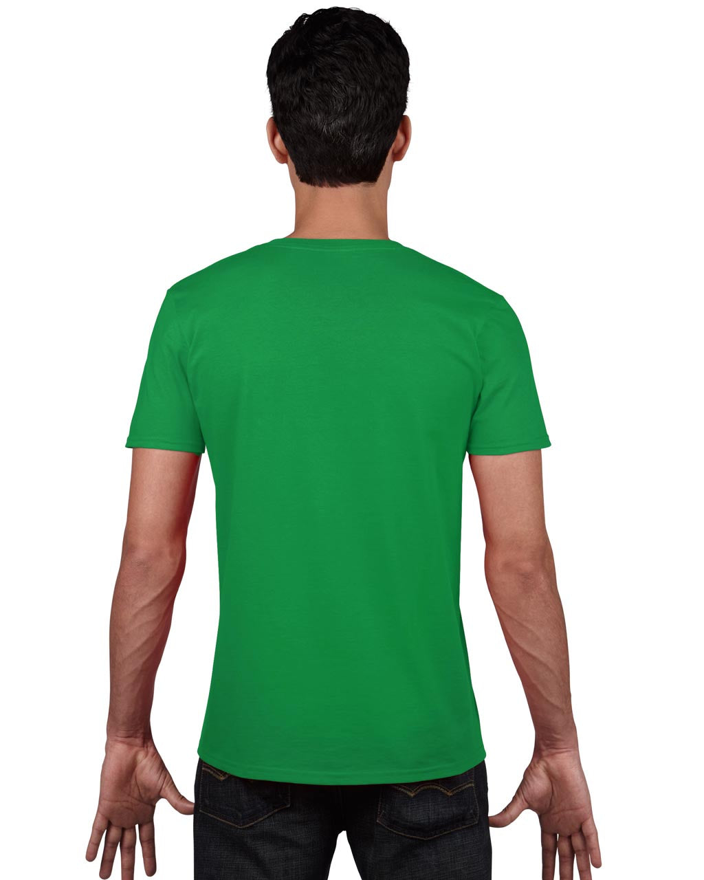 Gildan Herren T-Shirt V-Neck Shirt V-Ausschnitt Kurzarm Basic
