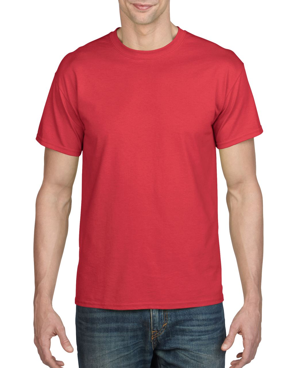 Gildan Herren T-Shirt Basic Rundhals Kurzarm Shirt Slim Fit Baumwolle
