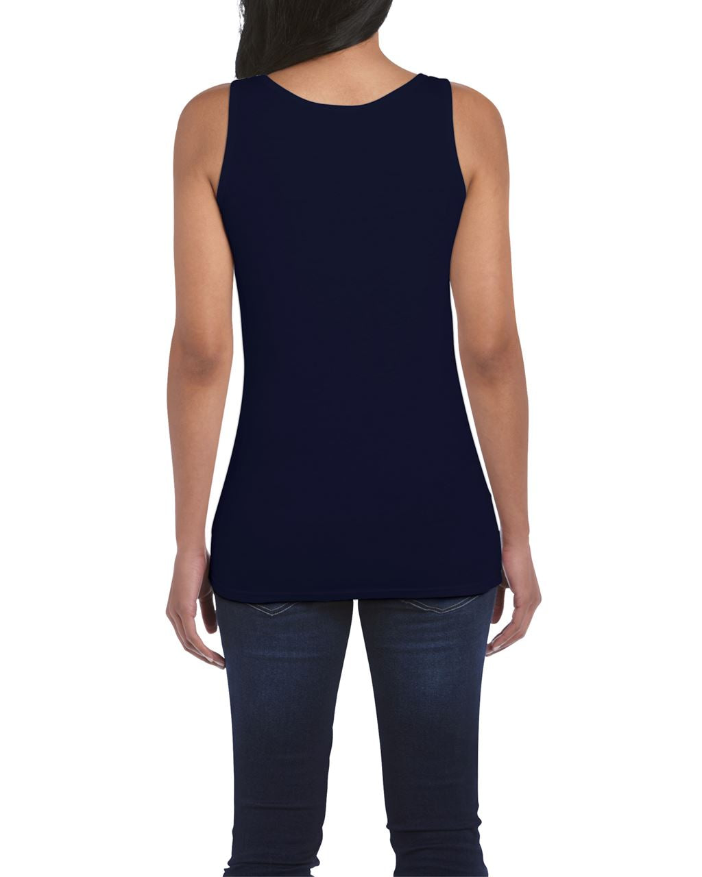 Gildan Damen Tank Top Longshirt Top Shirt Baumwolle Hemd Stretch Basic