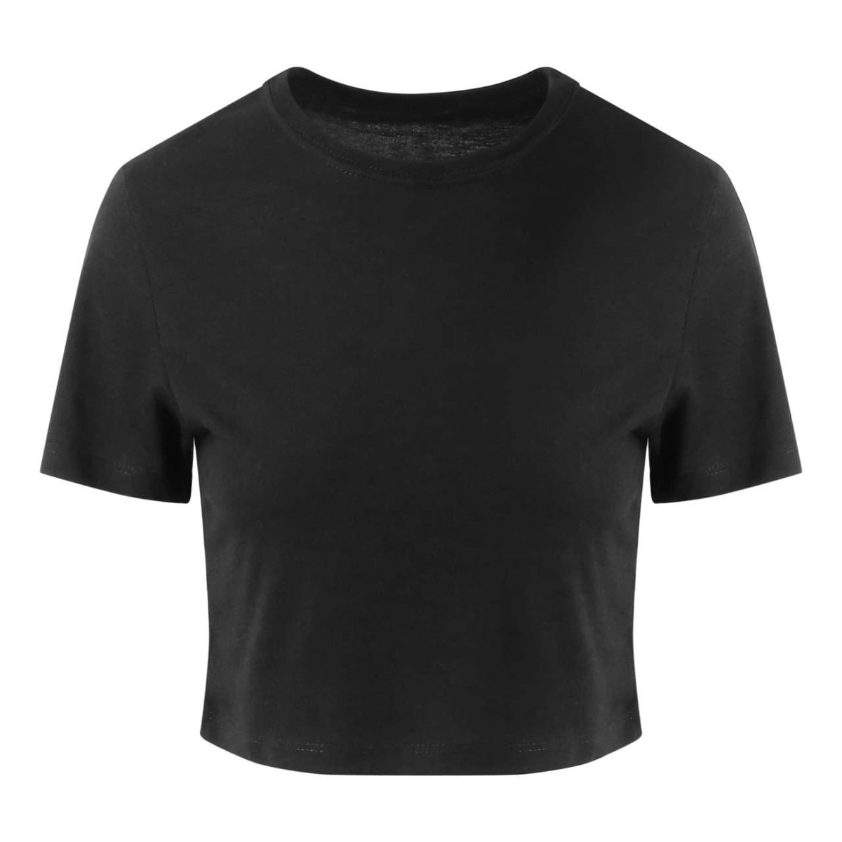 Just Ts Damen Cropped T-Shirt Shirt Slim Fit Baumwolle Oberteil