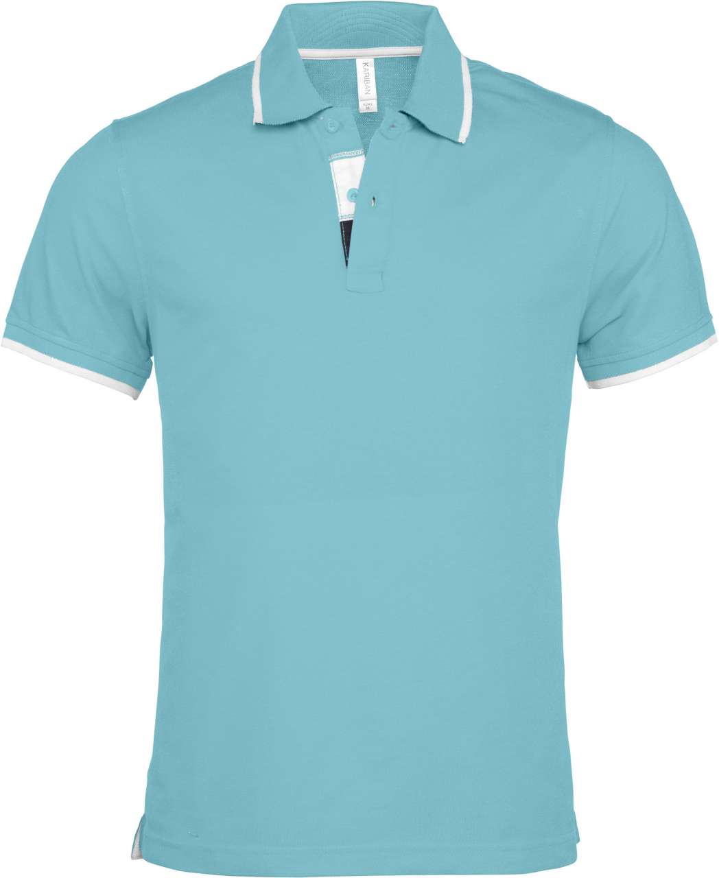 Kariban Herren Polo-Shirt Poloshirt Basic Kontrast Kragen Kurzarm