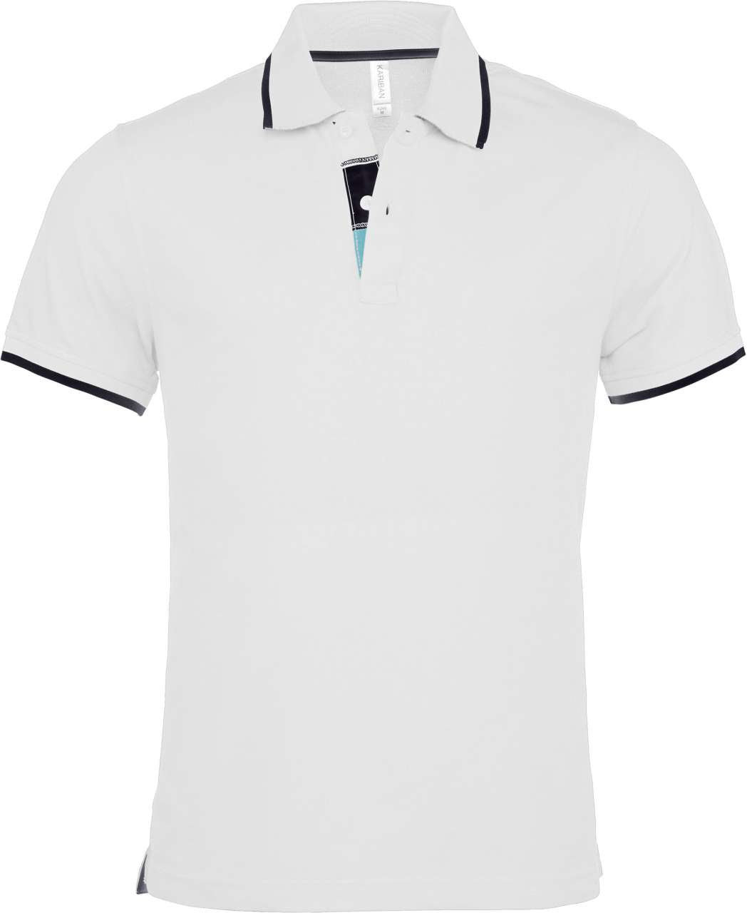 Kariban Herren Polo-Shirt Poloshirt Basic Kontrast Kragen Kurzarm