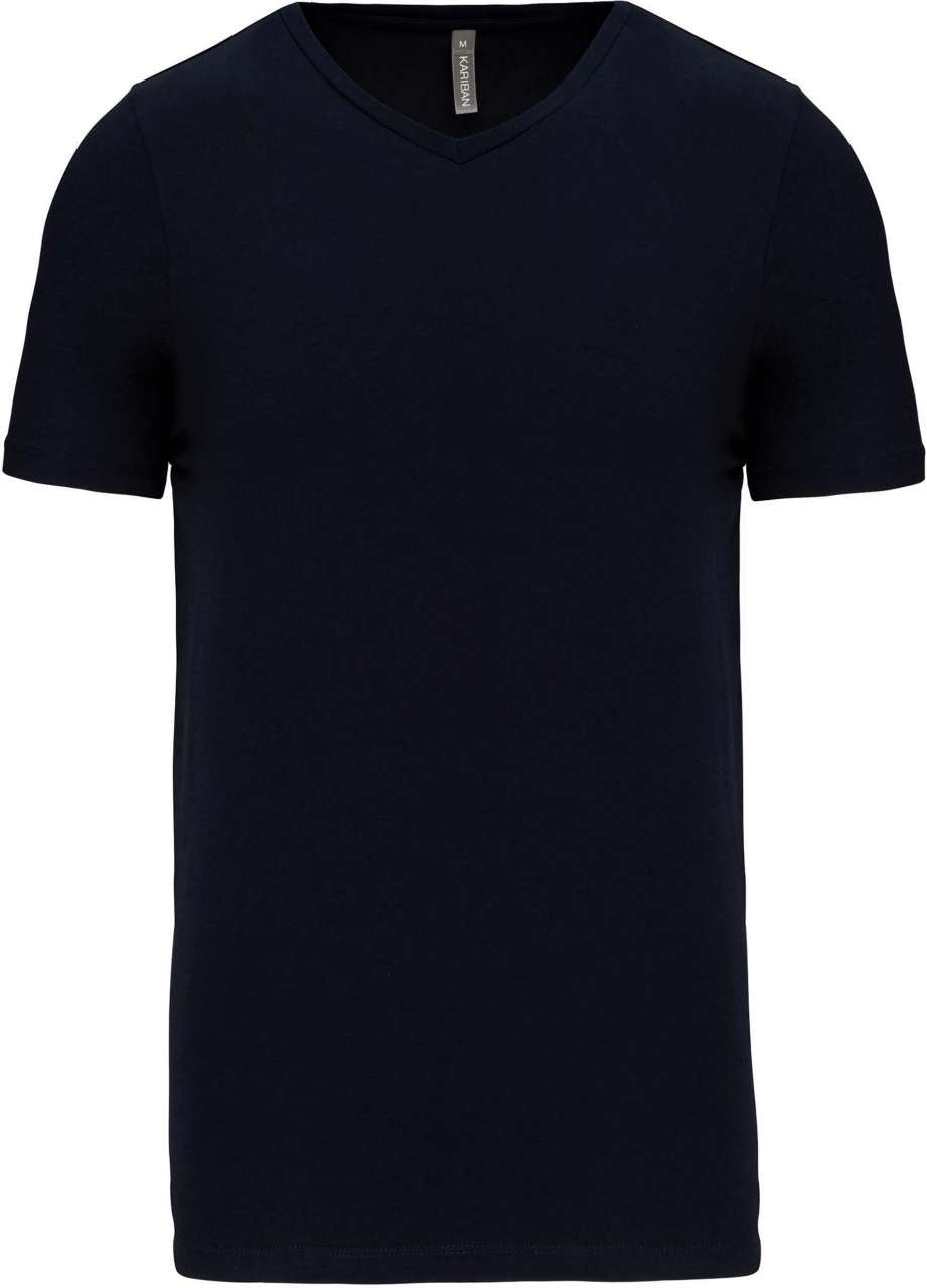Kariban Herren T-Shirt Kurzarm V-Neck V-Ausschnitt Basic Kurzarmshirt