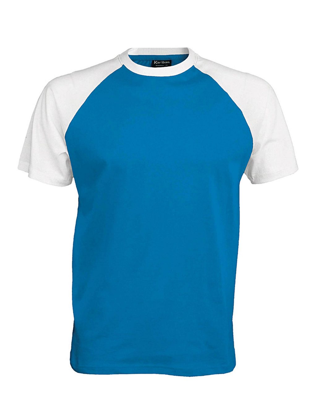 Kariban Herren Baseball T-Shirt Baumwolle Kontrast Kurzarm Shirt