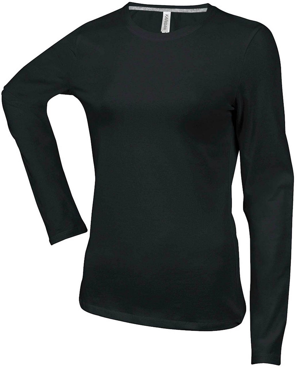 Kariban Damen Langarmshirt T-Shirt Longsleeve Shirt Baumwolle Rundhals