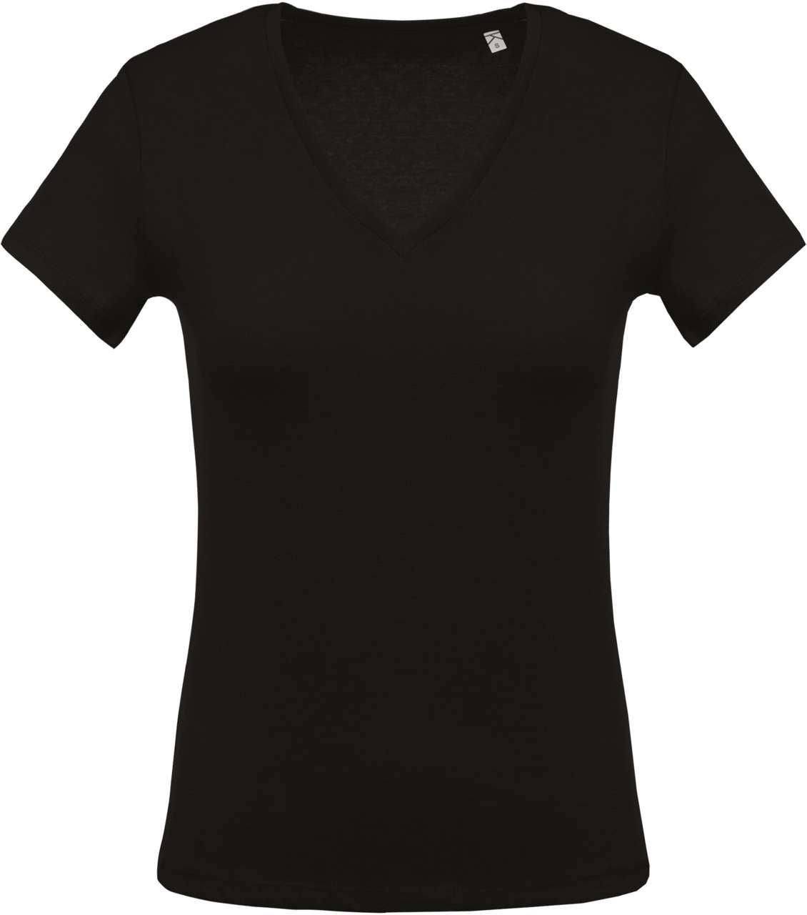 Kariban Damen T-Shirt V-Ausschnitt Classic Kurzarm V-Neck Baumwolle