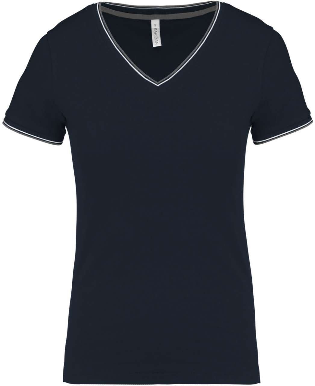 Kariban Damen T-Shirt V-Neck V-Ausschnitt Pique Polo Shirt Lady-Fit