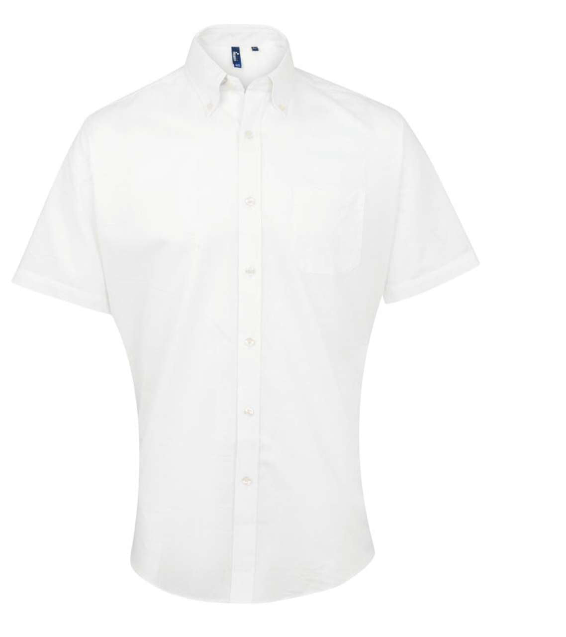 Premier Herren Hemd Kurzarm Oxford Shirt Kragen Freizeithemd Business