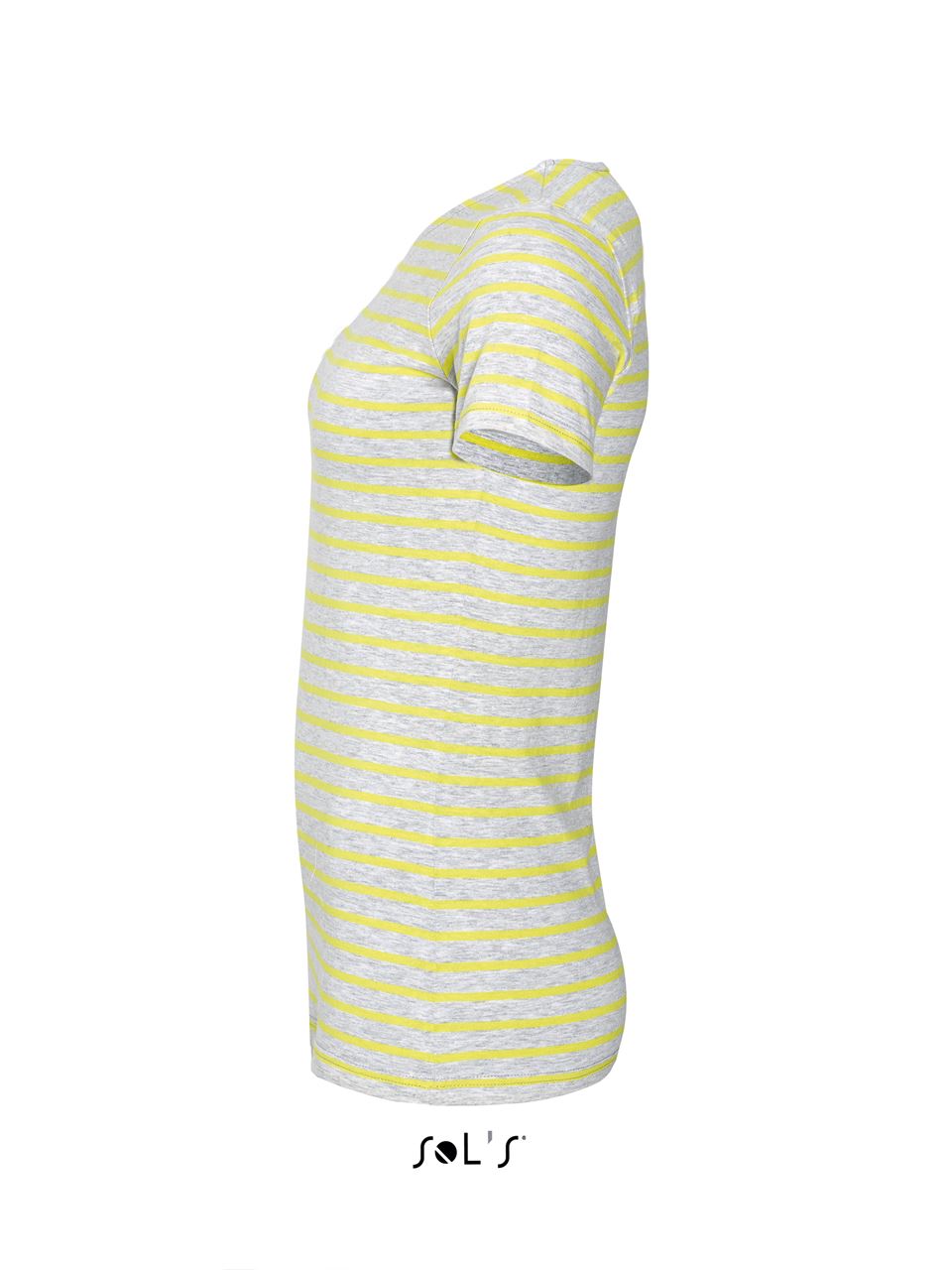 SOL'S Damen T-Shirt Round Neck Striped Kurzarm Baumwolle Basic