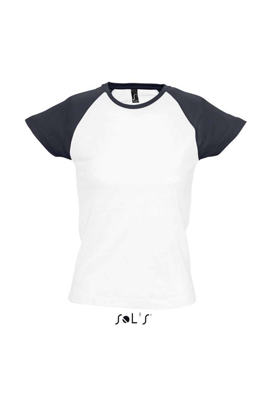 SOL'S Damen T-Shirt Raglan Contrast Tee Basic Shirt Oberteil